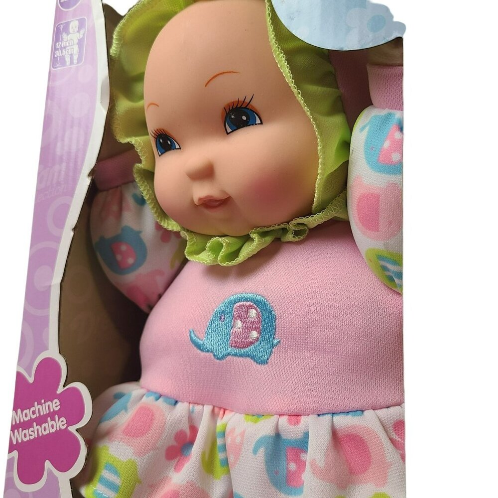 I'm So Soft Washable Doll Pink w Embroidered Elephant Dream Collection 12" GI-GO - Picture 2 of 3